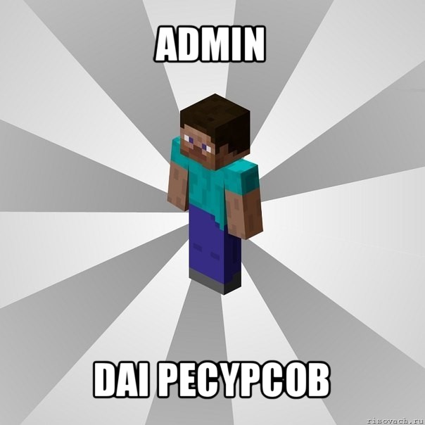 admin dai pecypcob, Мем Типичный игрок Minecraft