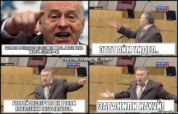 Бегал 20 раундов с кольтом! Умирал.. Накопил на калаш.. сделал -10! Этот айм уидел.. Второй эксперт по вх в 10ом поколении оказывается.. ЗАБАНИЛИ НАХУЙ!, Комикс Жириновский