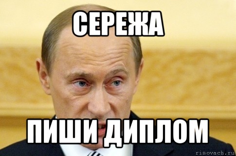 сережа пиши диплом, Мем путин