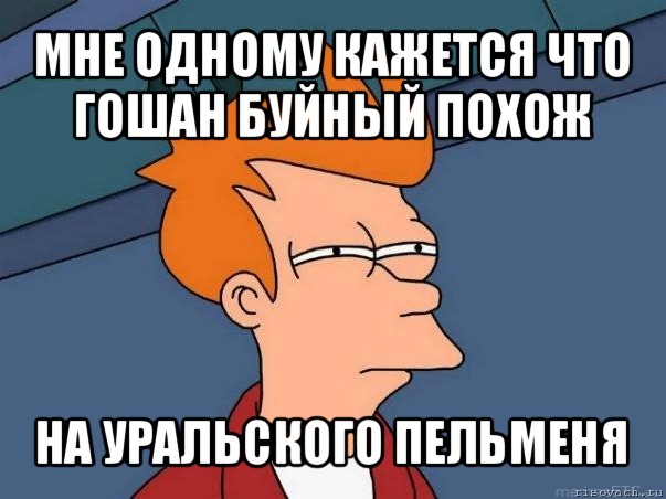 мне одному кажется что гошан буйный похож на уральского пельменя, Мем  Фрай (мне кажется или)