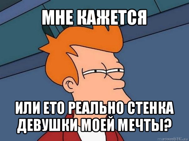 мне кажется или ето реально стенка девушки моей мечты?, Мем  Фрай (мне кажется или)