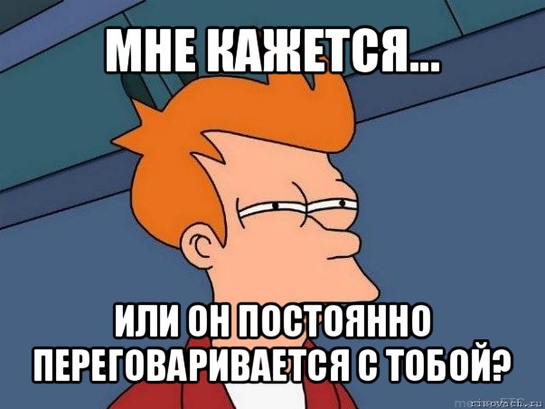 мне кажется... или он постоянно переговаривается с тобой?, Мем  Фрай (мне кажется или)