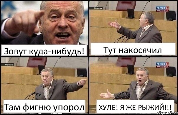 Зовут куда-нибудь! Тут накосячил Там фигню упорол ХУЛЕ! Я ЖЕ РЫЖИЙ!!!, Комикс Жириновский