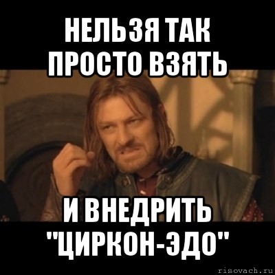 нельзя так просто взять и внедрить "циркон-эдо", Мем Нельзя просто взять