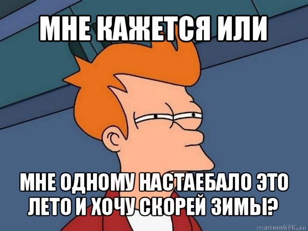 мне кажется или мне одному настаебало это лето и хочу скорей зимы?, Мем  Фрай (мне кажется или)