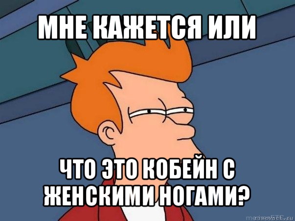 мне кажется или что это кобейн с женскими ногами?, Мем  Фрай (мне кажется или)