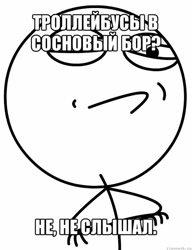 троллейбусы в сосновый бор? не, не слышал.