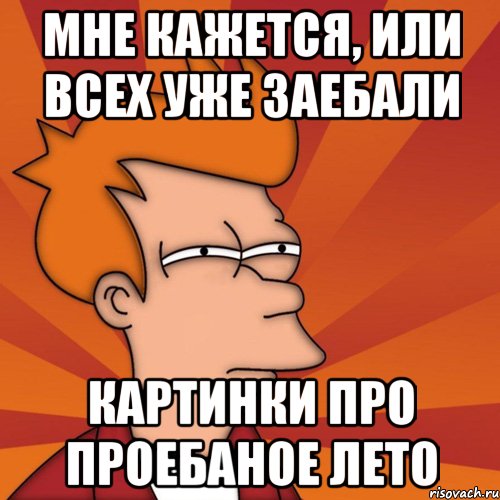 мне кажется, или всех уже заебали картинки про проебаное лето, Мем Мне кажется или (Фрай Футурама)