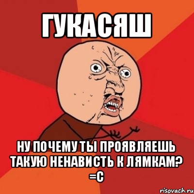 гукасяш ну почему ты проявляешь такую ненависть к лямкам? =с, Мем Почему