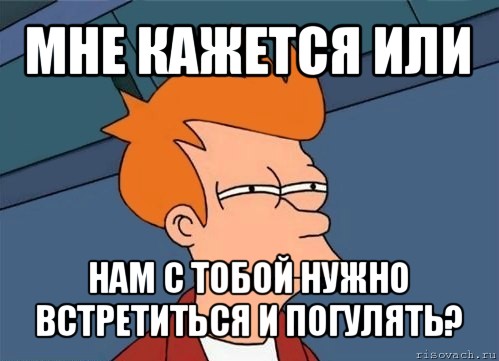 мне кажется или нам с тобой нужно встретиться и погулять?, Мем  Фрай (мне кажется или)