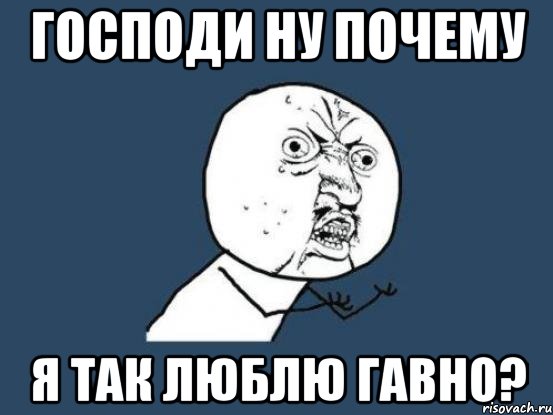 господи ну почему я так люблю гавно?, Мем Ну почему