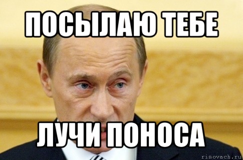 посылаю тебе лучи поноса, Мем путин