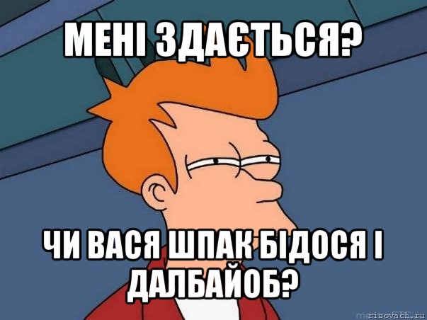 мені здається? чи вася шпак бідося і далбайоб?, Мем  Фрай (мне кажется или)