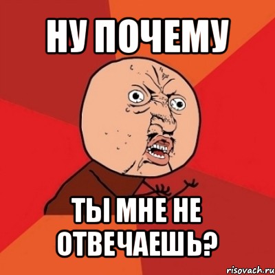 ну почему ты мне не отвечаешь?, Мем Почему