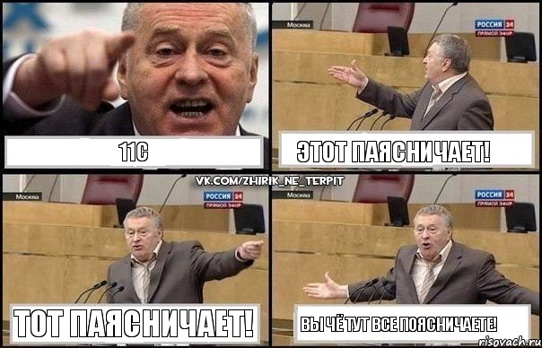 11С Этот паясничает! Тот паясничает! Вы чё тут все поясничаете!, Комикс Жириновский