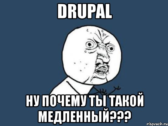 drupal ну почему ты такой медленный???, Мем Ну почему