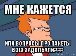 мне кажется или вопросы про пакеты всех задолбали???, Мем  Фрай (мне кажется или)