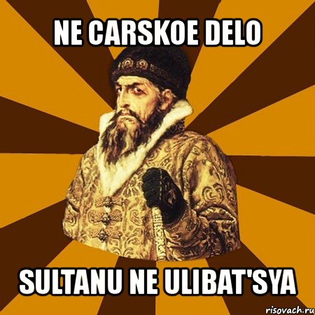 ne carskoe delo sultanu ne ulibat'sya, Мем Не царское это дело