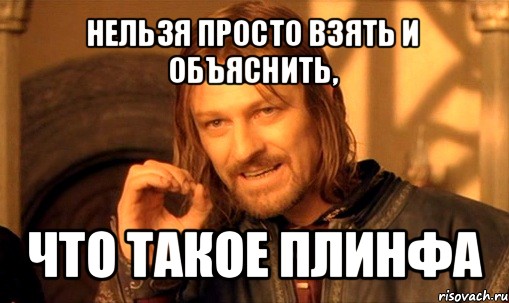 нельзя просто взять и объяснить, что такое плинфа, Мем Нельзя просто так взять и (Боромир мем)