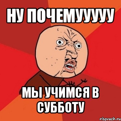 ну почемууууу мы учимся в субботу, Мем Почему