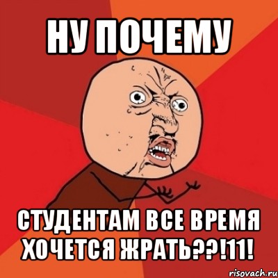 ну почему студентам все время хочется жрать??!11!, Мем Почему