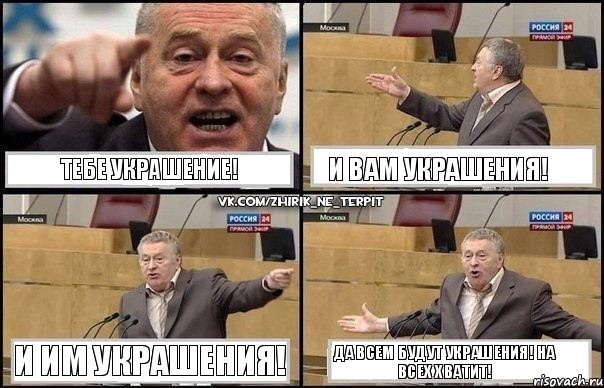 Тебе украшение! И Вам украшения! И им украшения! Да всем будут украшения! На всех хватит!, Комикс Жириновский