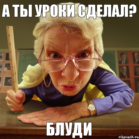 Блуди а ты уроки сделал?