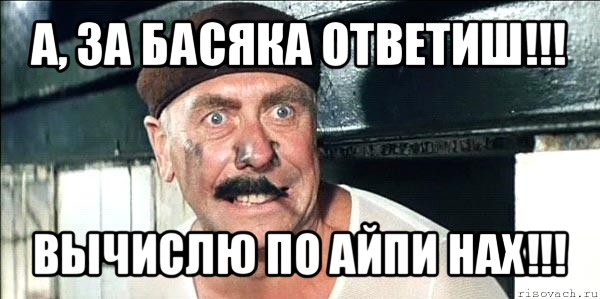 а, за басяка ответиш!!! вычислю по айпи нах!!!, Мем лёлик