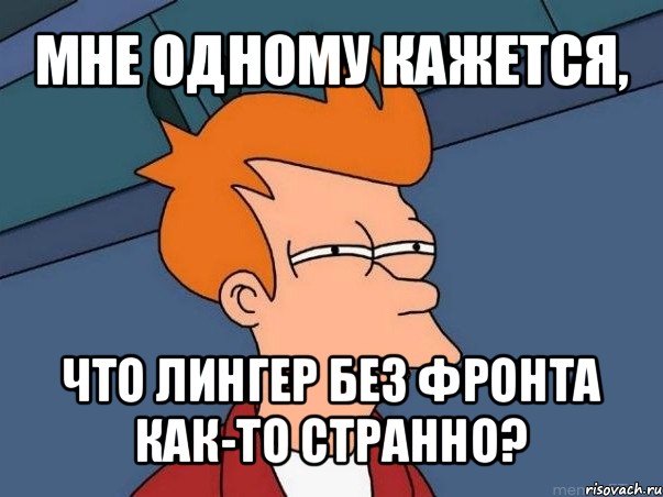 мне одному кажется, что лингер без фронта как-то странно?, Мем  Фрай (мне кажется или)