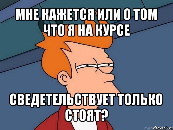 мне кажется или о том что я на курсе сведетельствует только стоят?, Мем  Фрай (мне кажется или)