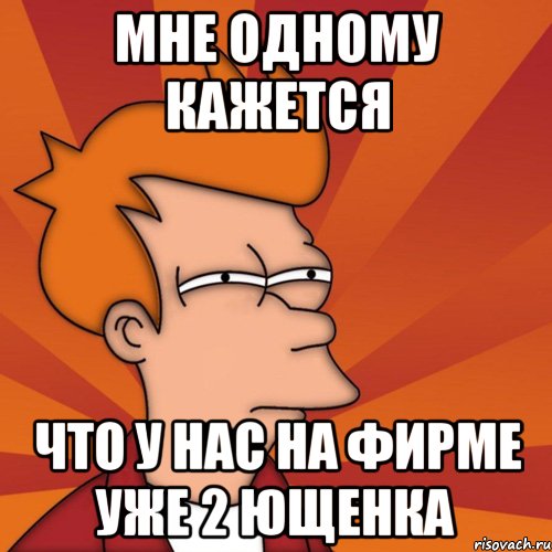 мне одному кажется что у нас на фирме уже 2 ющенка, Мем Мне кажется или (Фрай Футурама)