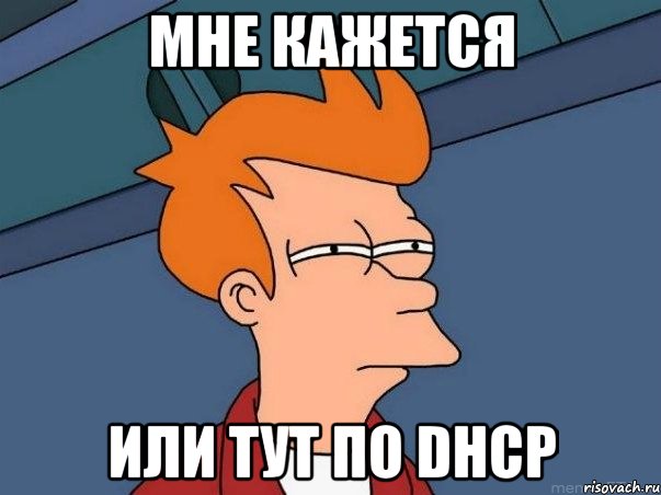 мне кажется или тут по dhcp, Мем  Фрай (мне кажется или)