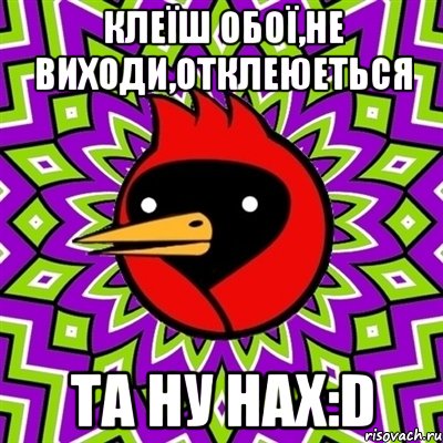 клеїш обої,не виходи,отклеюеться та ну нах:d, Мем Омская птица