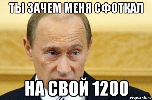 ты зачем меня сфоткал на свой 1200, Мем путин