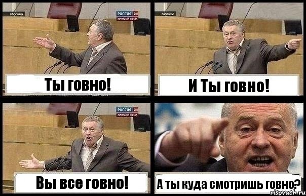 Ты говно! И Ты говно! Вы все говно! А ты куда смотришь говно?, Комикс с Жириновским