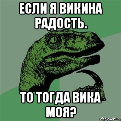 если я викина радость. то тогда вика моя?, Мем Филосораптор