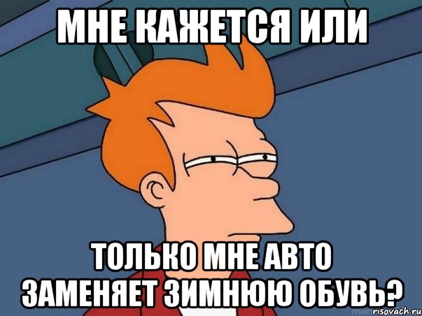 мне кажется или только мне авто заменяет зимнюю обувь?, Мем  Фрай (мне кажется или)