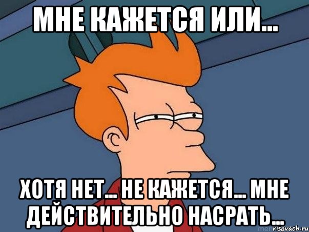 мне кажется или... хотя нет... не кажется... мне действительно насрать..., Мем  Фрай (мне кажется или)