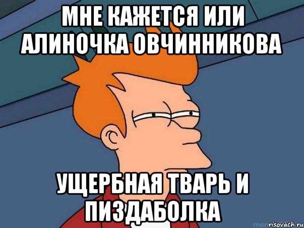 мне кажется или алиночка овчинникова ущербная тварь и пиздаболка, Мем  Фрай (мне кажется или)