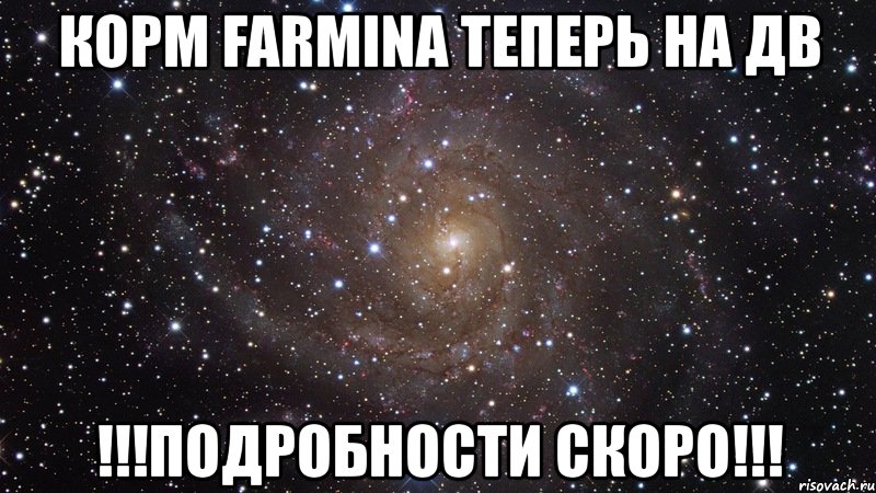 корм farmina теперь на дв !!!подробности скоро!!!