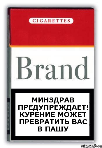 Минздрав предупреждает! Курение может превратить вас в Пашу, Комикс Минздрав