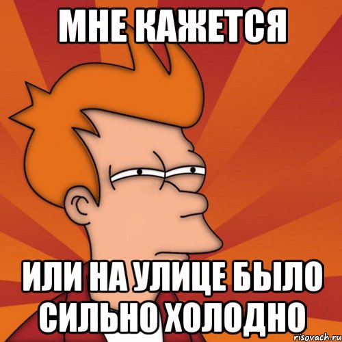 мне кажется или на улице было сильно холодно, Мем Мне кажется или (Фрай Футурама)