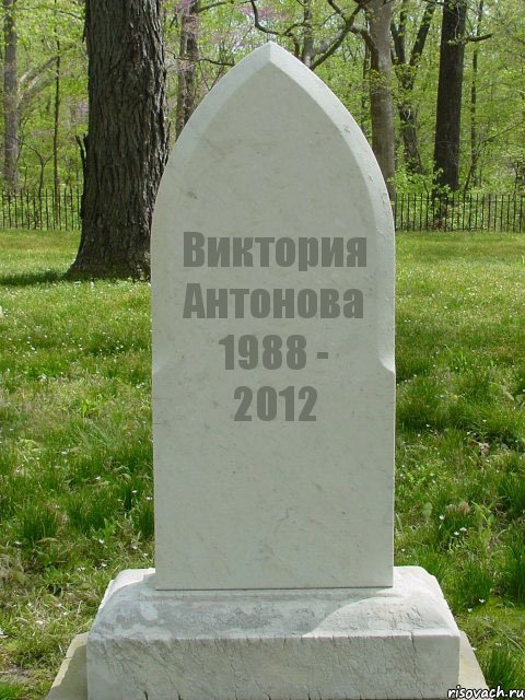 Виктория Антонова 1988 - 2012, Комикс  Надгробие