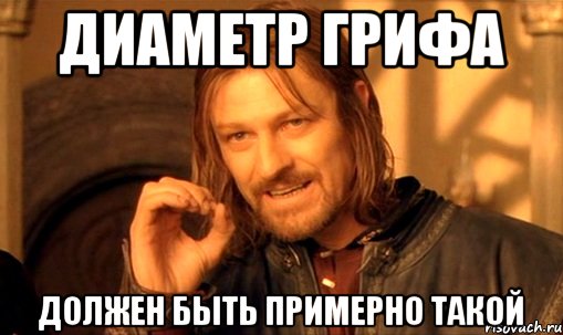 диаметр грифа должен быть примерно такой, Мем Нельзя просто так взять и (Боромир мем)