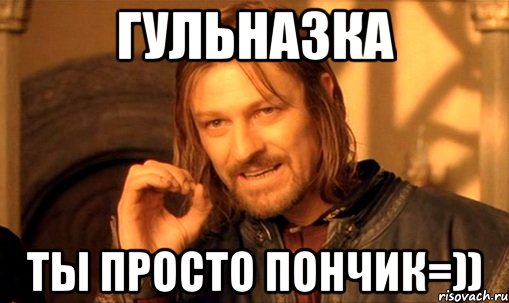 гульназка ты просто пончик=)), Мем Нельзя просто так взять и (Боромир мем)