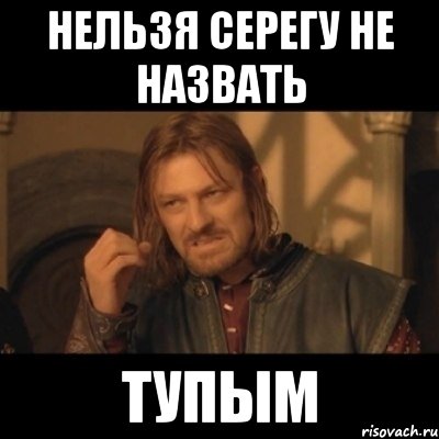 нельзя серегу не назвать тупым, Мем Нельзя просто взять