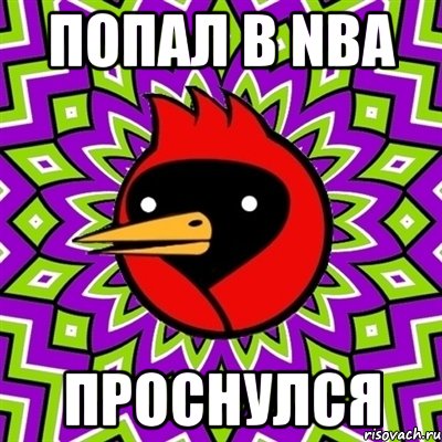 попал в nba проснулся, Мем Омская птица