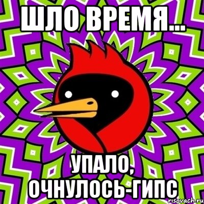 шло время... упало, очнулось-гипс, Мем Омская птица