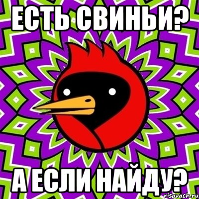 есть свиньи? а если найду?, Мем Омская птица