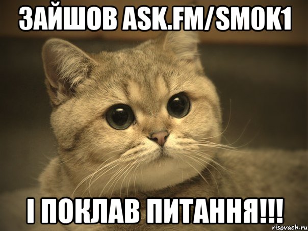 зайшов ask.fm/sm0k1 і поклав питання!!!